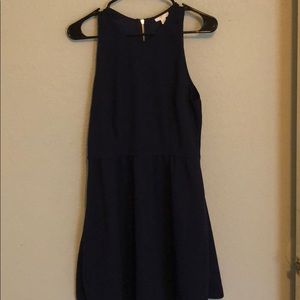 Sleeveless Navy Blue Dress